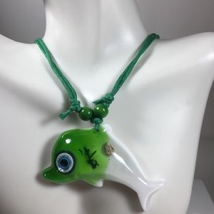 Acrylic Dolphin necklace